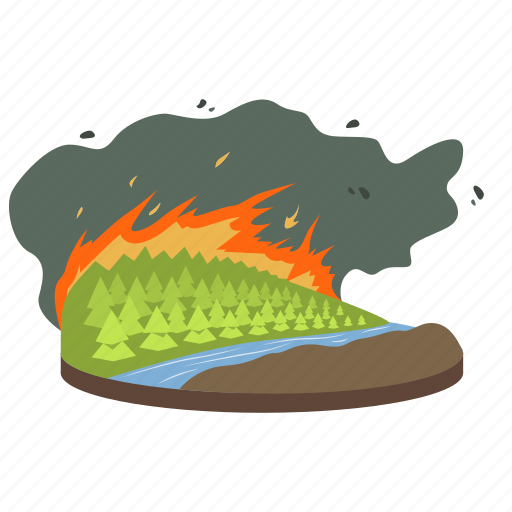 Natural disaster, wildfire, burning, forest, wood icon - Download on Iconfinder