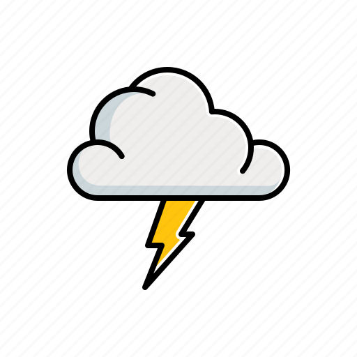 Cloudy, lightning, nature icon - Download on Iconfinder