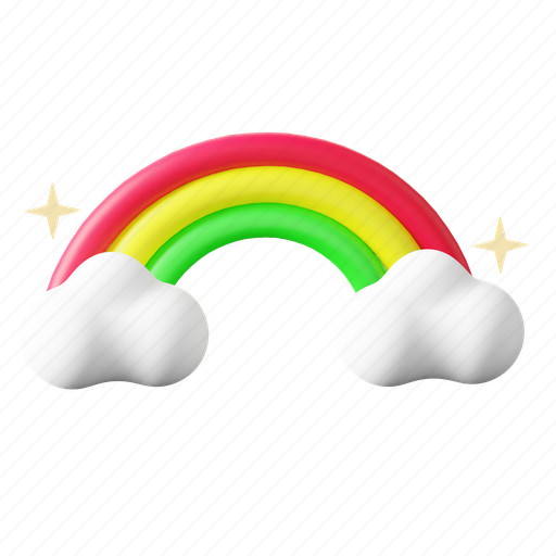 Rainbow, sky rainbow, colorful rainbow, weather, cloud, nature, sky 3D illustration - Download on Iconfinder