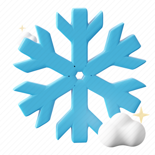 Snowflake, snow, winter, cold, christmas, ice, weather 3D illustration - Download on Iconfinder