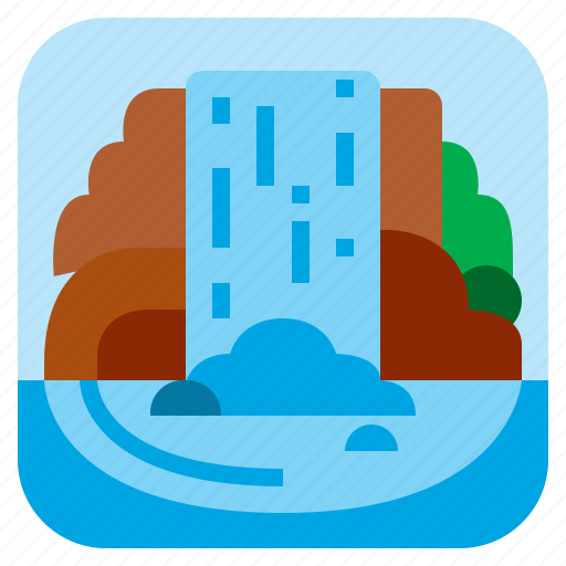 Cascade, fall, nature, water icon - Download on Iconfinder
