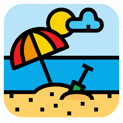 Beach, landscape, sand, sea icon - Download on Iconfinder