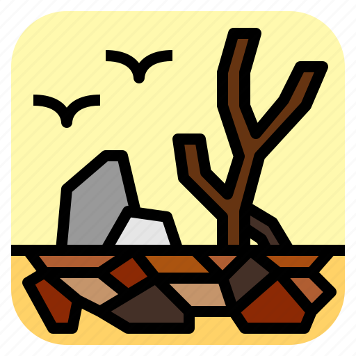 Drought, dry, landscape, nature icon - Download on Iconfinder