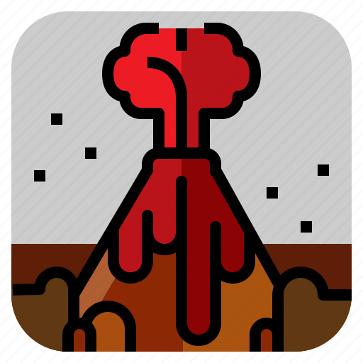 Landscape, lava, mountain, valcano icon - Download on Iconfinder
