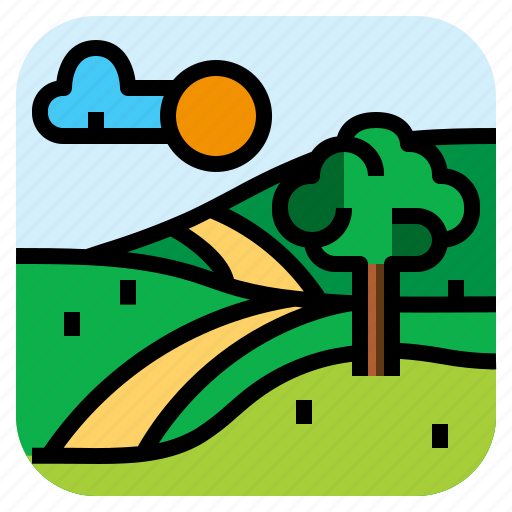 Field, hill, landscape, nature icon - Download on Iconfinder