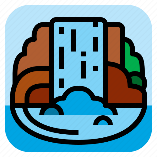 Cascade, fall, nature, water icon - Download on Iconfinder