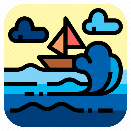 Boat, ocean, sea, wave icon - Download on Iconfinder