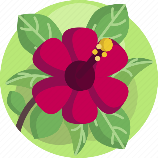 Blooming, floral, flower, green, leaf, nature, pink icon - Download on Iconfinder