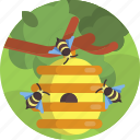 animal, bee, forest, hive, honey, nature, tree 