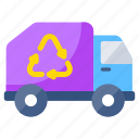 recycling truck, recycling van, automobile, automotive, vehicle