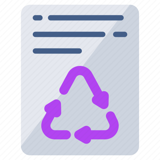 Paper recycling, paper reprocess, paper renewable, page recycling, page reprocess icon - Download on Iconfinder