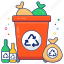recycle bin, wastebin, dustbin, garbage can, trash bin 
