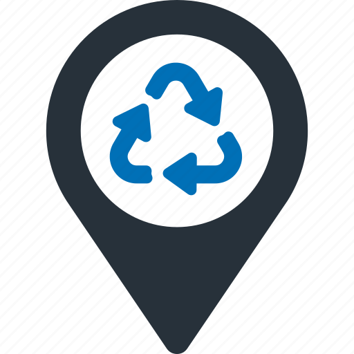 Location, garbage, environment, pin, recycle, ecology, energy icon - Download on Iconfinder