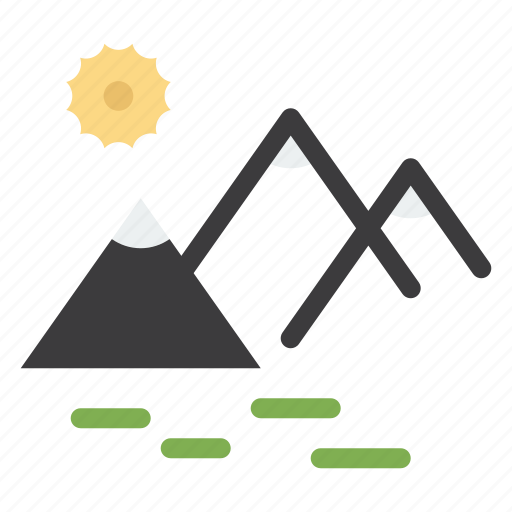 Environment, farming, mountain, sun icon - Download on Iconfinder