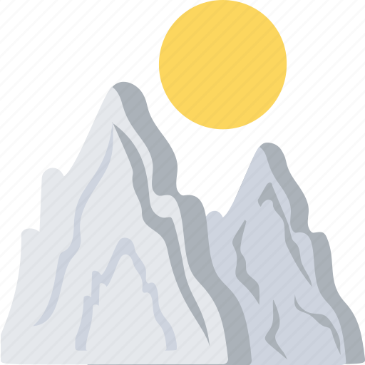 Landscape, mountains, nature, scenery, sun icon - Download on Iconfinder