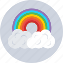 cloud, nature, rain, rainbow, weather
