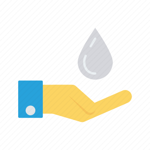 Aqua, drop, hand, nature, water icon - Download on Iconfinder