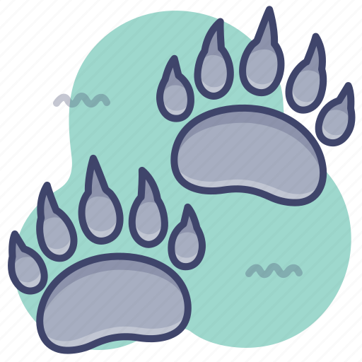 Bear, footprint, footprints, trace icon - Download on Iconfinder