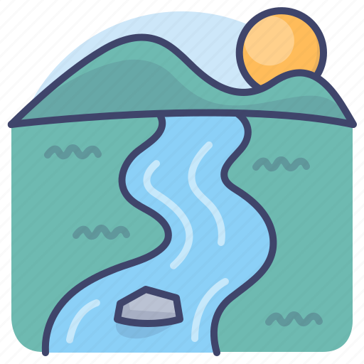 Landscape, nature, river, stream icon - Download on Iconfinder