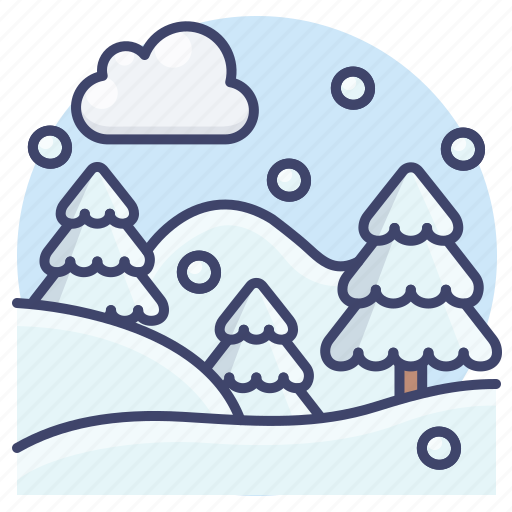 Landscape, snow, snowfall, winter icon - Download on Iconfinder