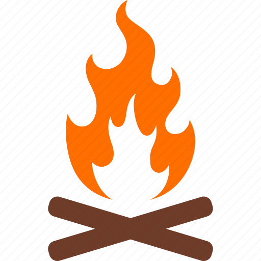 Bonfire, camp, campfire, camping, color, fire, flame icon - Download on Iconfinder