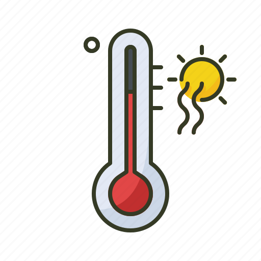High temperature, high, hot, temperature, sun, thermometer, meteorology icon - Download on Iconfinder