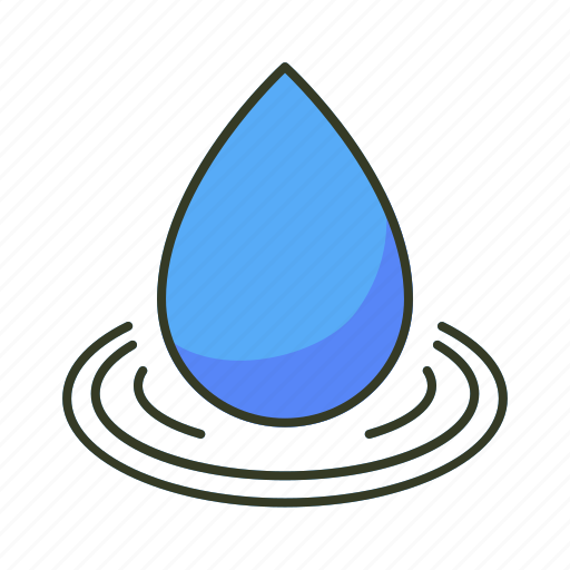 Rain drop, rain, drop, water, droplet, water cycle, ripple icon - Download on Iconfinder