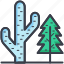 cactus, desert plant, fir tree, forest, nature 