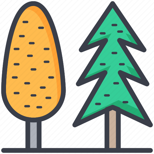 Cypress tree, evergreen trees, forest, greenwood, poplar tree icon - Download on Iconfinder