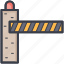 barrier, checkpoint, checkpost, control point, customs barrier 