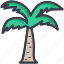 coconut trees, date trees, island, palm trees, tropical tree 