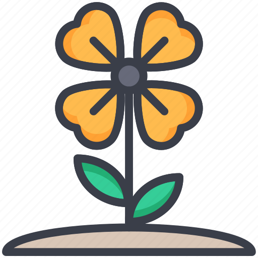 Beauty, flower, shamrock, shamrock on stem, shamrock with stem icon - Download on Iconfinder