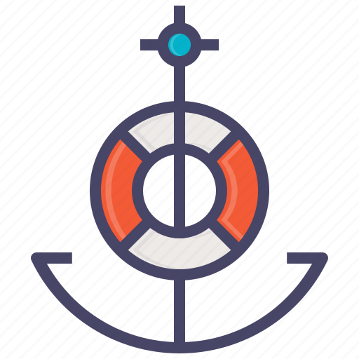 Anchor, lifebuoy, marine, nautical, ocean, sail, ship icon - Download on Iconfinder