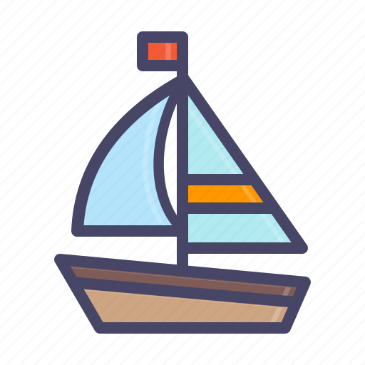 Beach, boat, nautical, sail, sailing, sea, yacht icon - Download on Iconfinder