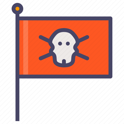 Boat, flag, nautical, ocean, pirate, sail, ship icon - Download on Iconfinder