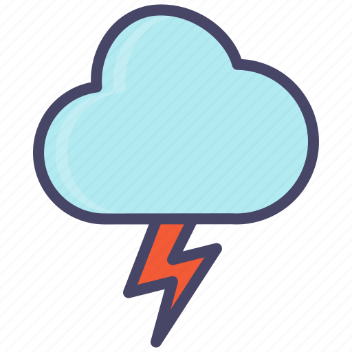 Cloud, forecast, lightning, rain, thunder, weather icon - Download on Iconfinder