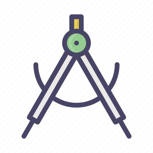 Compass, device, drafting, draw, tool icon - Download on Iconfinder
