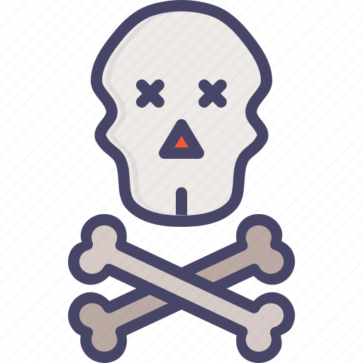 Crossbones, danger, death, pirate, skull, warning icon - Download on Iconfinder