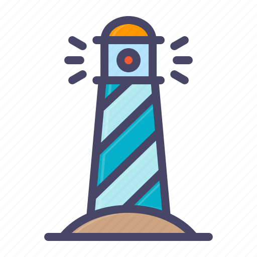 Direction, light, lighthouse, nautical, navigation, ocean, sea icon - Download on Iconfinder