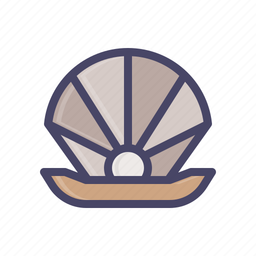 Clam, marine, mollusc, oyster, pearl, sea, shell icon - Download on Iconfinder