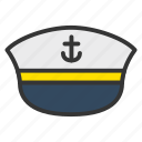 captain, hat, nautical, sailor, sea