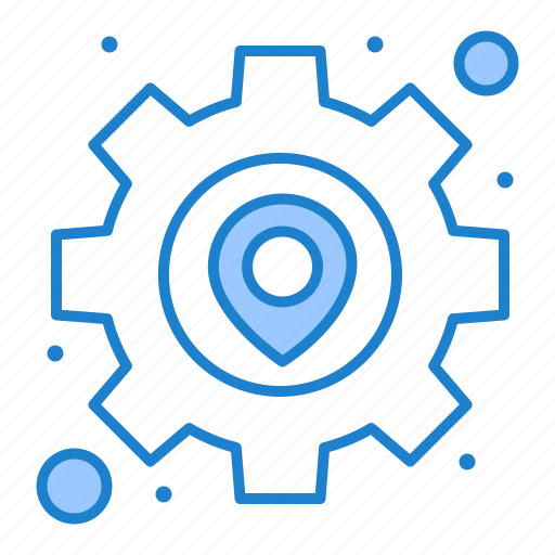 Gear, location, map, settings icon - Download on Iconfinder
