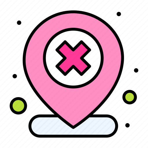 Location, map, pin, delete, cross icon - Download on Iconfinder