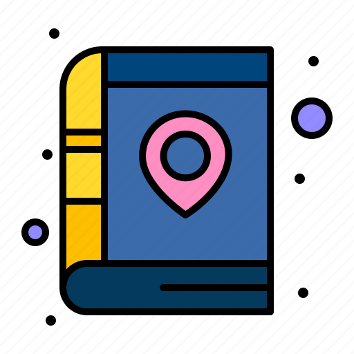 Book, library, location, pin icon - Download on Iconfinder