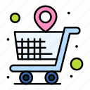 shopping, store, location, map, pin