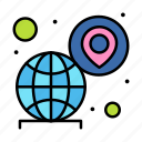 worldwide, globe, location, map, pin