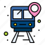 train, track, location, map, pin 