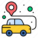 car, location, pin, map