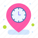 clock, location, time, pin
