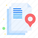 document, file, location